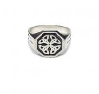 R002375 Genuine Sterling Silver Men Ring Celtic Knot Solid Stamped 925 Handmade